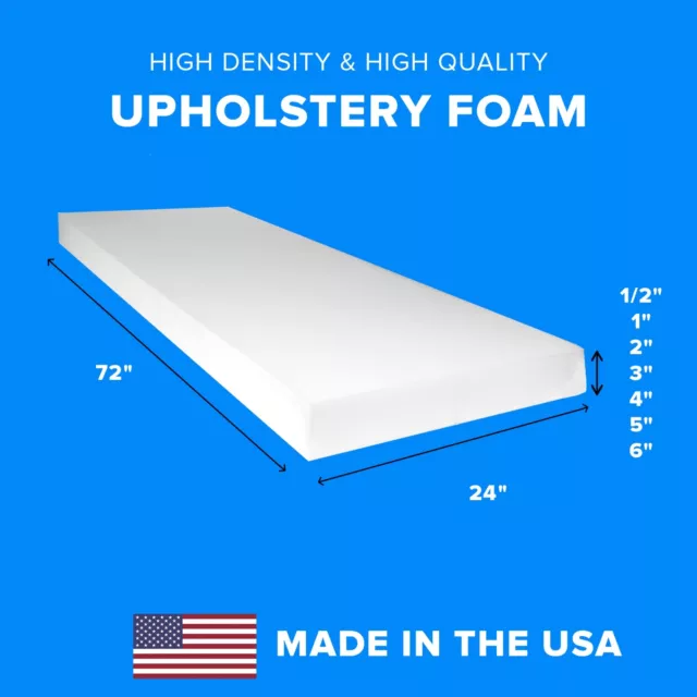 Upholstery Foam Seat Cushion Replacement - 24 x 96 & 24 x 120 by  FoamTouch