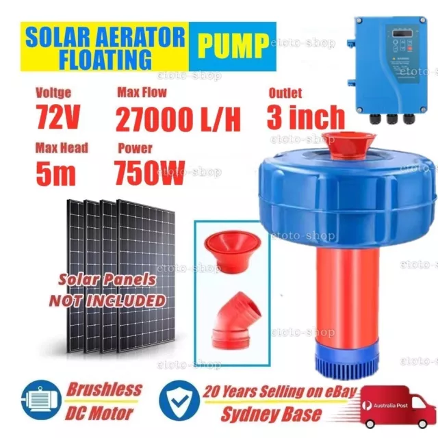 Solar Aerator Floating Fountain Pump 27000L/H Aeration Large Pond or Dam