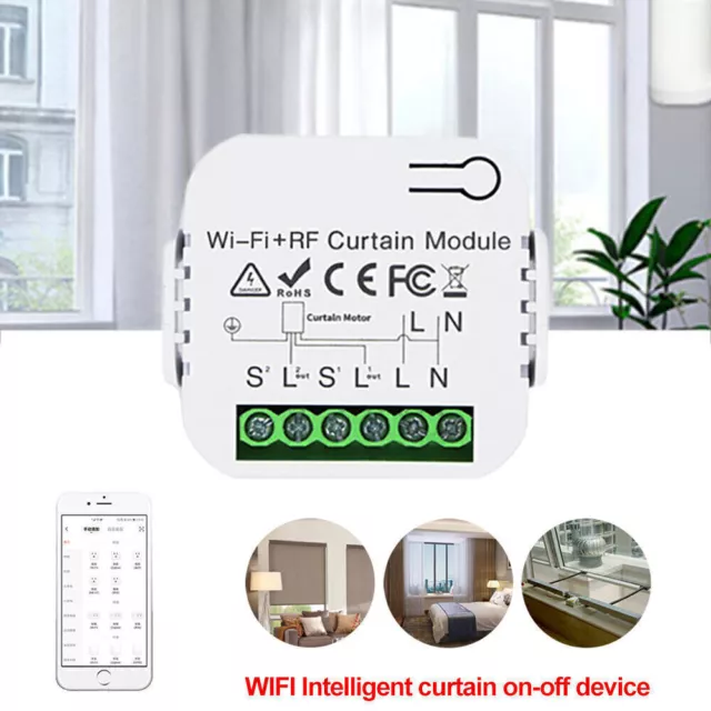 WIFI Modul Smart Steuerung WLAN Schalter Kabellos Vorhang Rolladenschalter APP