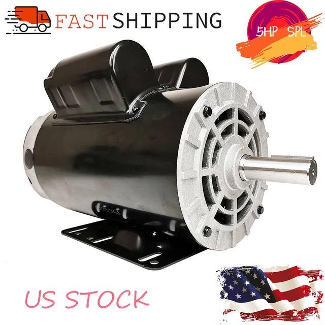 5 HP SPL 3450 RPM Air Compressor 60 Hz Electric Motor 208-230 Volts 5/8" Shaft E - Foto 9