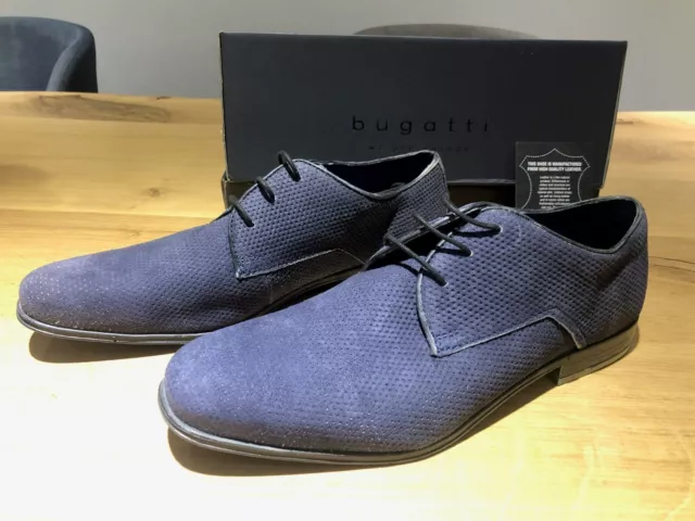 CHAUSSURES HOMME BUGATTI Bleu Dark Blue 4100 Taille 45 Neuve