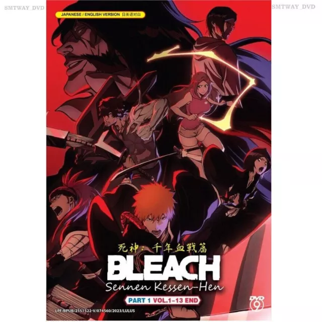 DVD Anime Bleach: Sennen Kessen-Hen Part 1: (1-13 End) English Dub, All Region