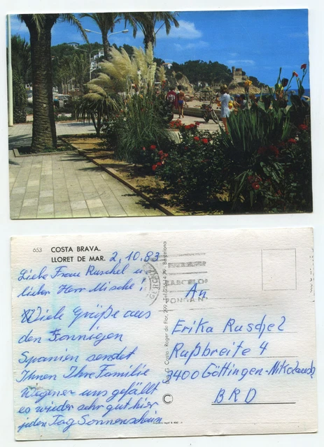 Carte Postale Ancienne – Lloret De Mar – Costa Brava – Espagne – Couleur