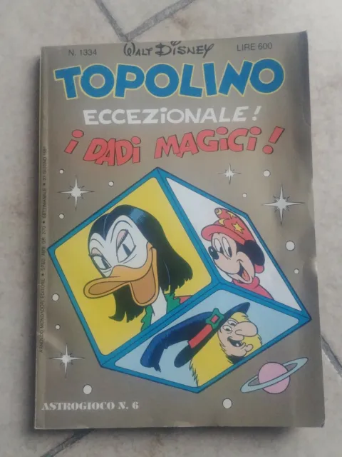 Fumetto TOPOLINO n. 1334 del 21/6/1981 - Ed. Mondadori - Gioco Dadi Magici