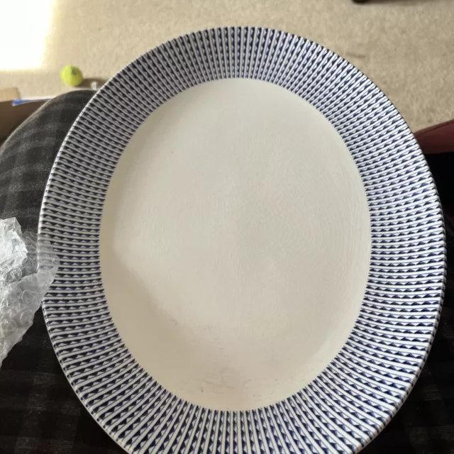 Royal Doulton Pacific Blue Dotted Dinner plates X 6