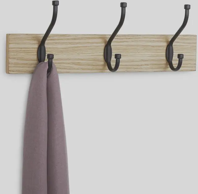 Holz Wandgarderobe 3 Standard Haken Aufhänger Halter Kleiderhaken