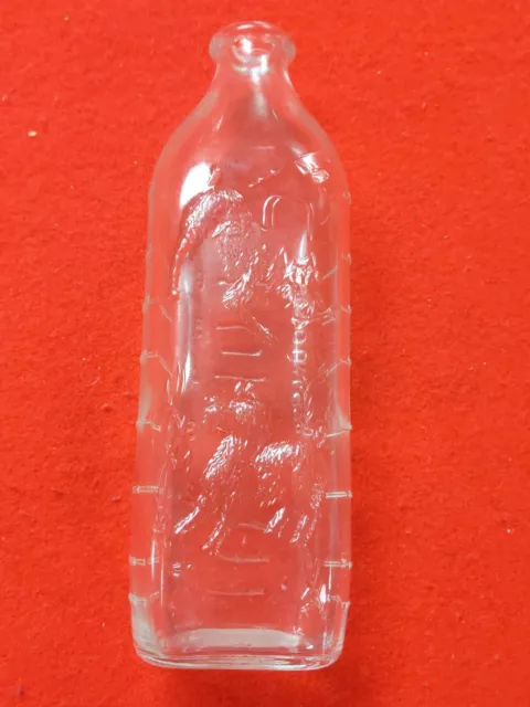 Vintage 8oz Baby Bottle W/ Embossed Scottie Dogs Hazel-Atlas Glass