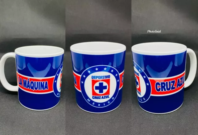 11oz Ceramic Coffee white Mug Cruz Azul taza Message me to add name