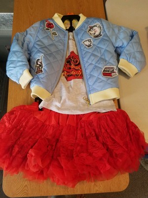 Disney Princess Belle Tutu Couture Toddler Girls 3-piece Skirt Set, Jacket NEW 6