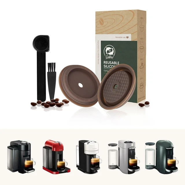For Nespresso Vertuoline Capsule Pods Reusable Vertuo Silicone Cap Lids