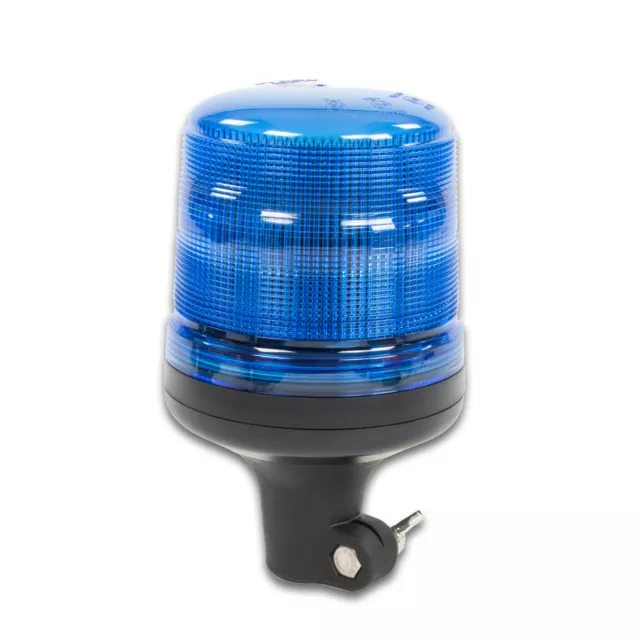 LED-MARTIN Rundumleuchte SESTO - 11 Blitzmuster - blau - DIN-Aufnahme - 12V 24V.