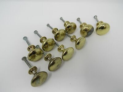 Designer Cabinet Door Drawer Knobs Pulls Lot of 10 Polished Brass