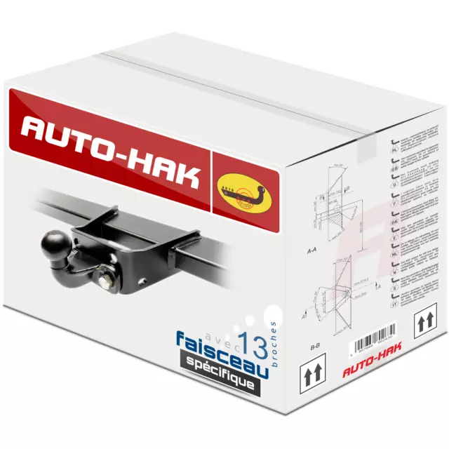 Attelage rigide fixe pour Peugeot Boxer L1 L2 L3 Chassis 2006-+faisc spéc 13-br.