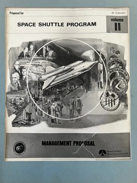 Original NASA Space Shuttle Program Management Proposal Cover Apollo Rockwell