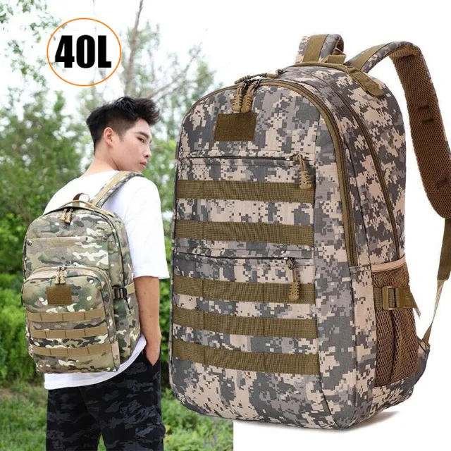 Military Tactical Backpack 40L Army Rucksack Camping Hiking Trekking Outdoor Bag