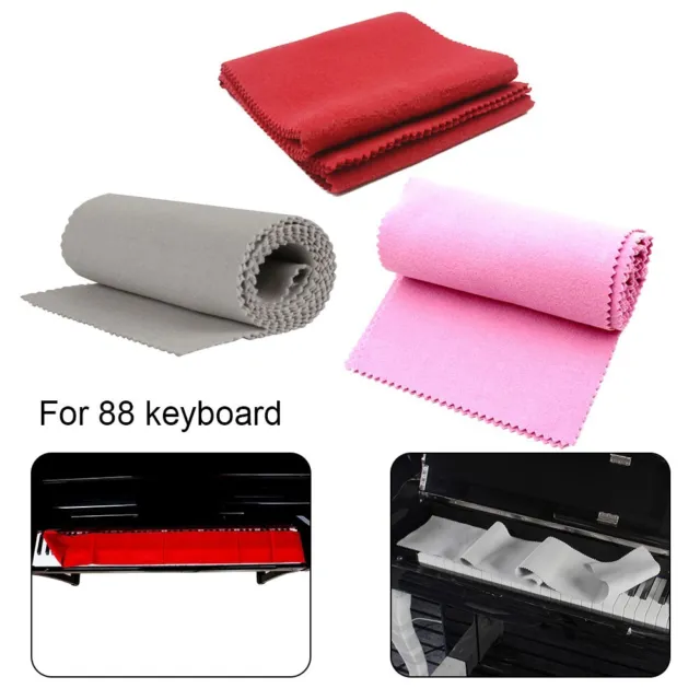 Anti Dust Waterproof Soft Cotton Piano Key Dust Cover 88 Keys [Red/Grey/Pink]