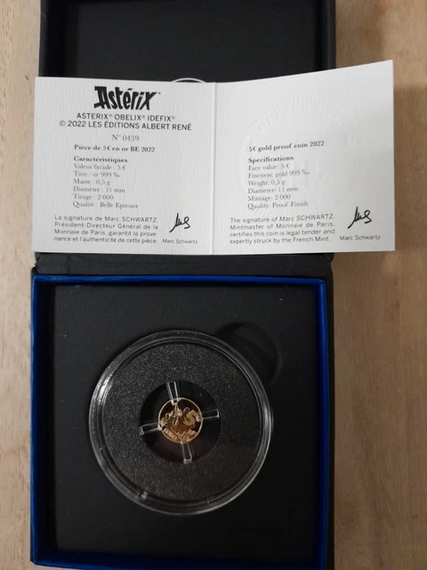 MONNAIE DE PARIS Idéfix - Astérix 2022 - 5 Euros Or BE FRANCE 202 EUR ...