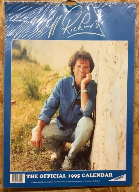 Cliff Richard Official 1995 Calendar Unused Sealed