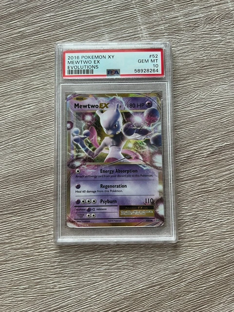Pokemon Card - Mewtwo EX 52/108 XY Evolutions Holo Rare TCG GEM MINT PSA 10