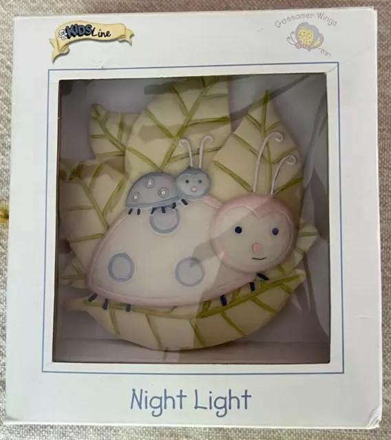 Vintage Beautiful Kids Line Night Light Lady Bug & Baby Cute Child Baby Nursery
