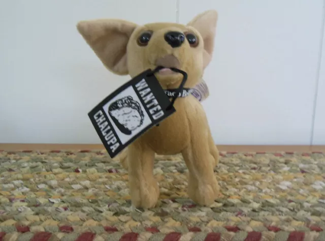 ERROR  RARE 1990's Plush Talking Taco Bell Chihuahua Dog- Says Drop the Chalupa!