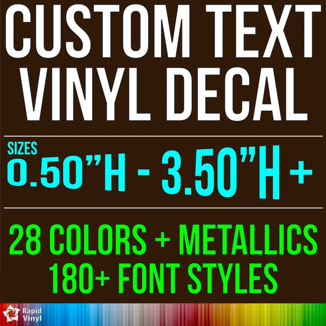CUSTOM TEXT VINYL Lettering Sticker Decal Window Wall Business Car Name