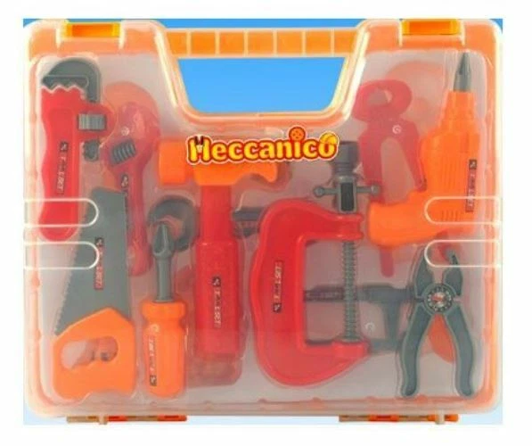 Ancien Jeu éducatif : Mallette De Menuisier En Bois Avec 14 Outils Pour Enfants – France