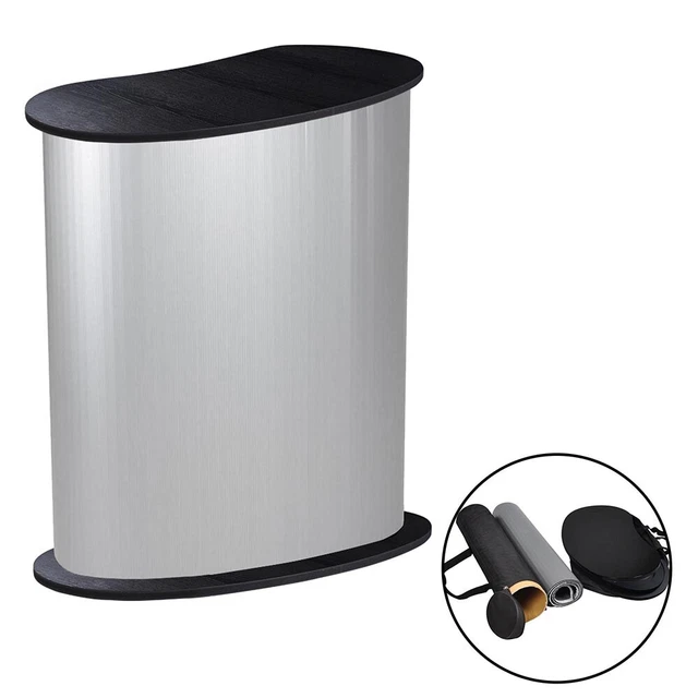 32" x 16" x 37" Portable Tradeshow Podium Table Counter Stand Booth with Wall