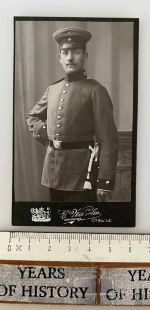 CDV Foto photo Soldat Portrait 1905-18 Atelier Wilhelm Koblenz