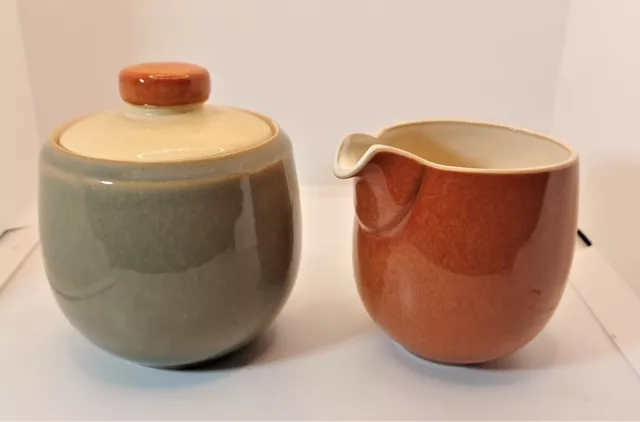 Denby  Fire Chilli accent pieces Creamer & Sugar Set