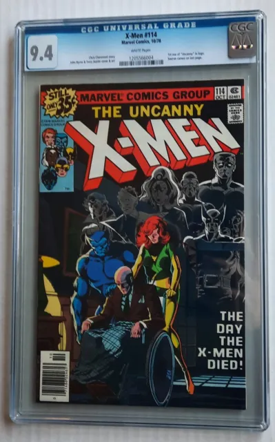 X-MEN #114 CGC 9.4 1978 Marvel KEY ISSUE 1st "UNCANNY" Newsstand WHITE PAGES