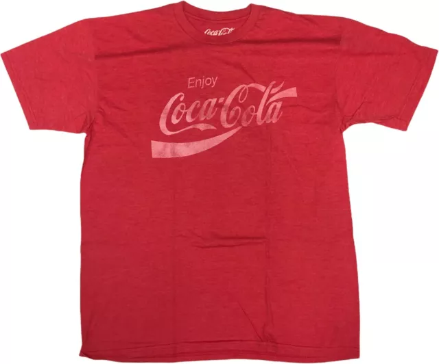 Coca-Cola Men's Enjoy Coke Distressed Classic T-Shirt Red XL