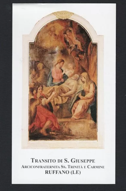 Santino Holy Card Image Pieuse  Heiligenbild  Transito di San Giuseppe