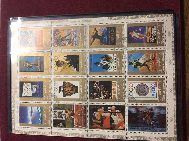 UMM AL QIWAIN - History of Olympic Games - Kleinbogen - gestempelt 16 Marken