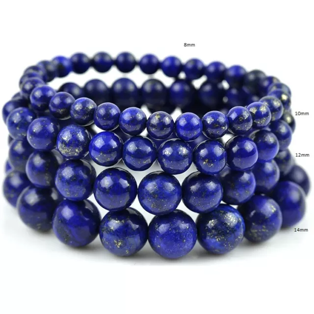 Joli Bracelet en Perles de Lapis Lazuli 6/8/10/12/14mm