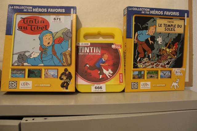 Lot De 3 Jeux Vidéo Tintin Sur PC - Aventure Complète