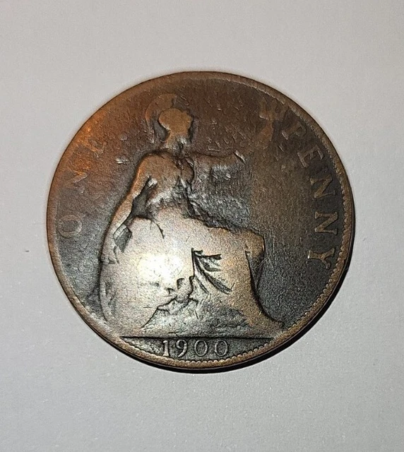 1990 victoria veiled head penny coinage portrait of queen victoria