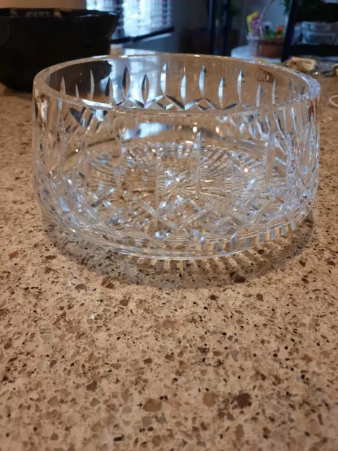 Waterford Crystal LISMORE Round Serving Bowl 7" Made Ireland Cut