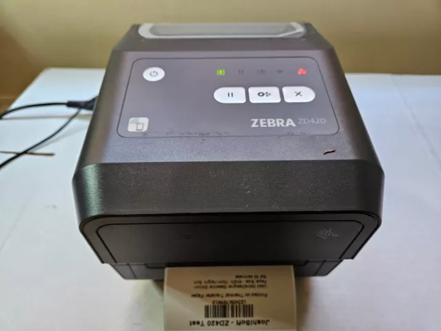 ZEBRA ZD420 THERMAL Transfer Barcode Label Printer P/N: ZD42042 ...