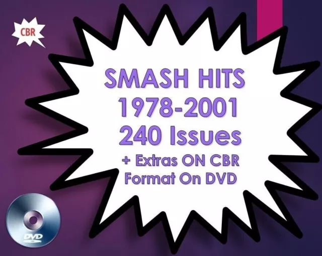 Smash Hits - 240 Magazine Issues 1978-2001 On Dvdrom Free Postage