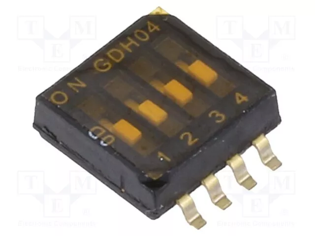 OFF-ON  Anzahl Sektionen: 4 Schalter: DIP-SWITCH  0,1A/50VDC