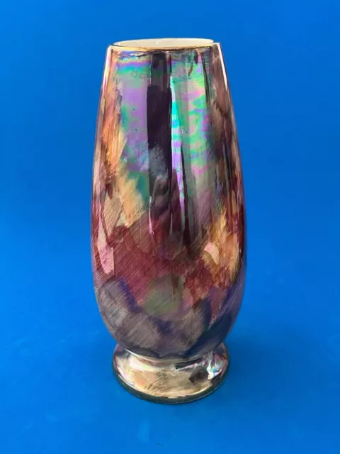 Vintage Oldcourt Ware Hand Painted Lustre Vase J Fryer Ltd 2