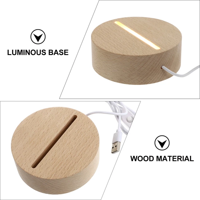 LIGHTED DISPLAY LAMP Base Lights Small Night Decor Beech Luminous £10.