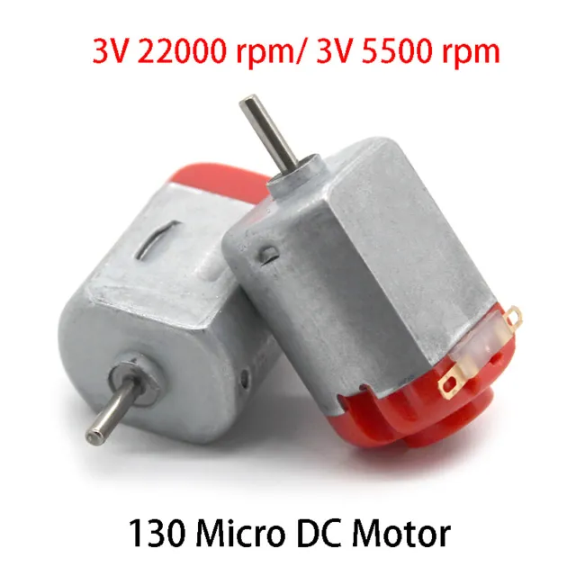Mini 130 DC Motor Small Electric Motors 3V 22000/5500 rpm Toy Model DIY