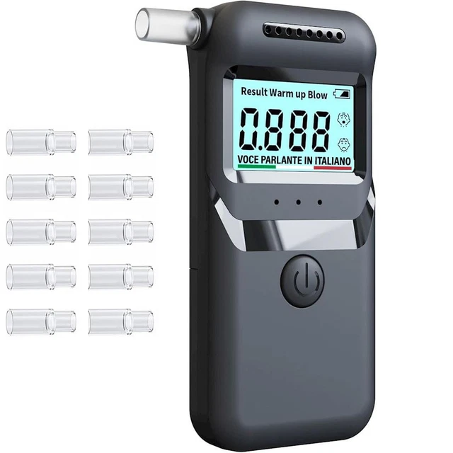 Misuratore Alcol Etilometro Etilometro Portatile SOYAA Certificato - Alcol Test Ricaricabile Con Display LCD Alcol Test Digitale - Foto 4