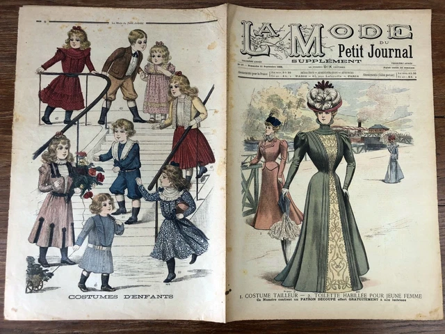 Ancienne Revue La Mode Du Petit Journal N°44 (1900) - Patron Jupe Fillette - Occasion