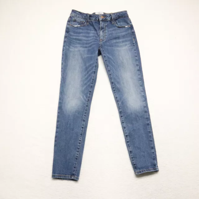 Jeans para mujer A2 talla 9 junior azul ajustado medio lavado mezcla algodón elástico