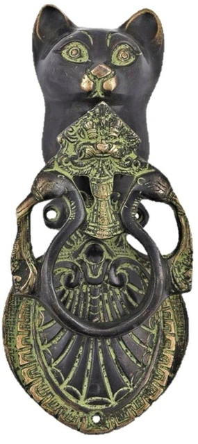 Cat Shape Door Bell Antique Vintage Style Handmade Brass Door Knocker Home Décor