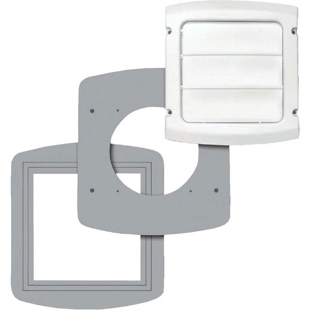 Dundas Jafine EzFix 4 In. White Plastic Replacement Vent Cap & Gasket Kit EZFXZW