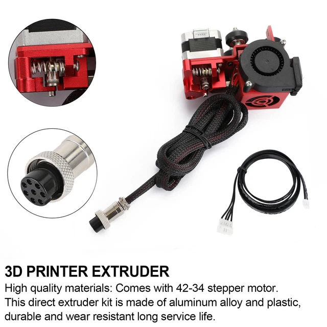 3D Printer MK8 Direct Drive Pulley Turbo Fan Extruder For CR-10 Ender3 12/24V
